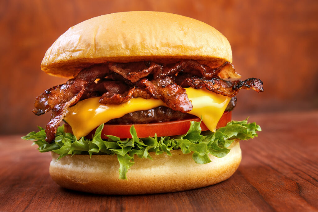 Frituur wit huis hamburger snack