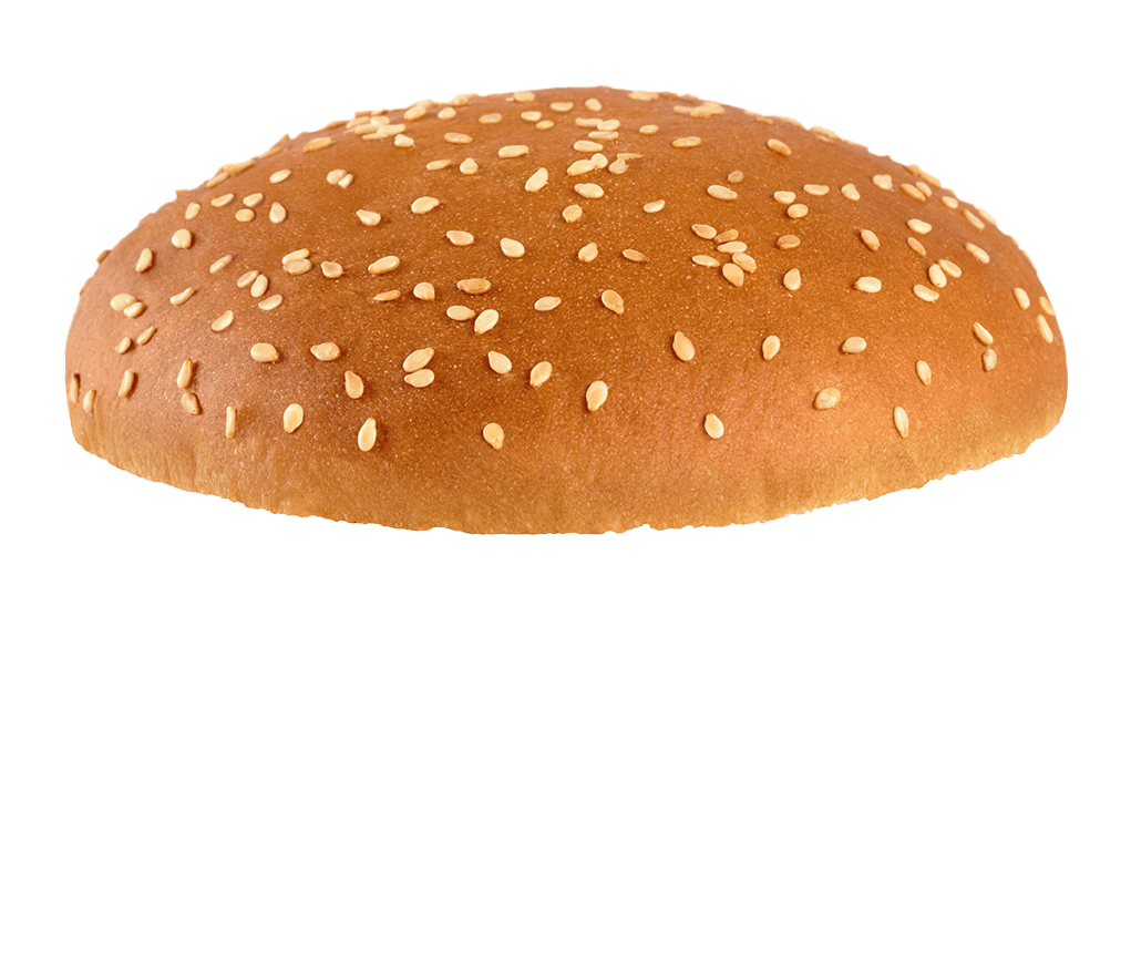 Frituut wit huis hamburgers above bun